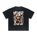 Thick Faded Skull Graphic T Shirt