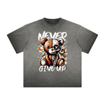 Vintage Frayed Skull Pattern Tee