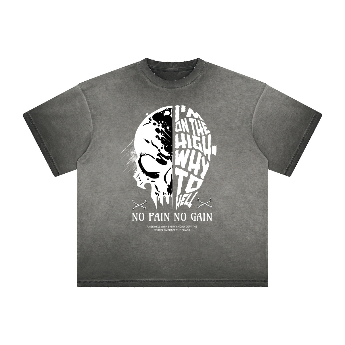 Thick Faded Splash Ink Graphic T Shirt