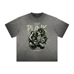 Vintage Frayed Rock Style Pattern Tee