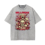 Camiseta de algodón con estampado gráfico estilo rock lavado
