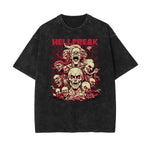 Stone Wash Rock Style Pattern T Shirt