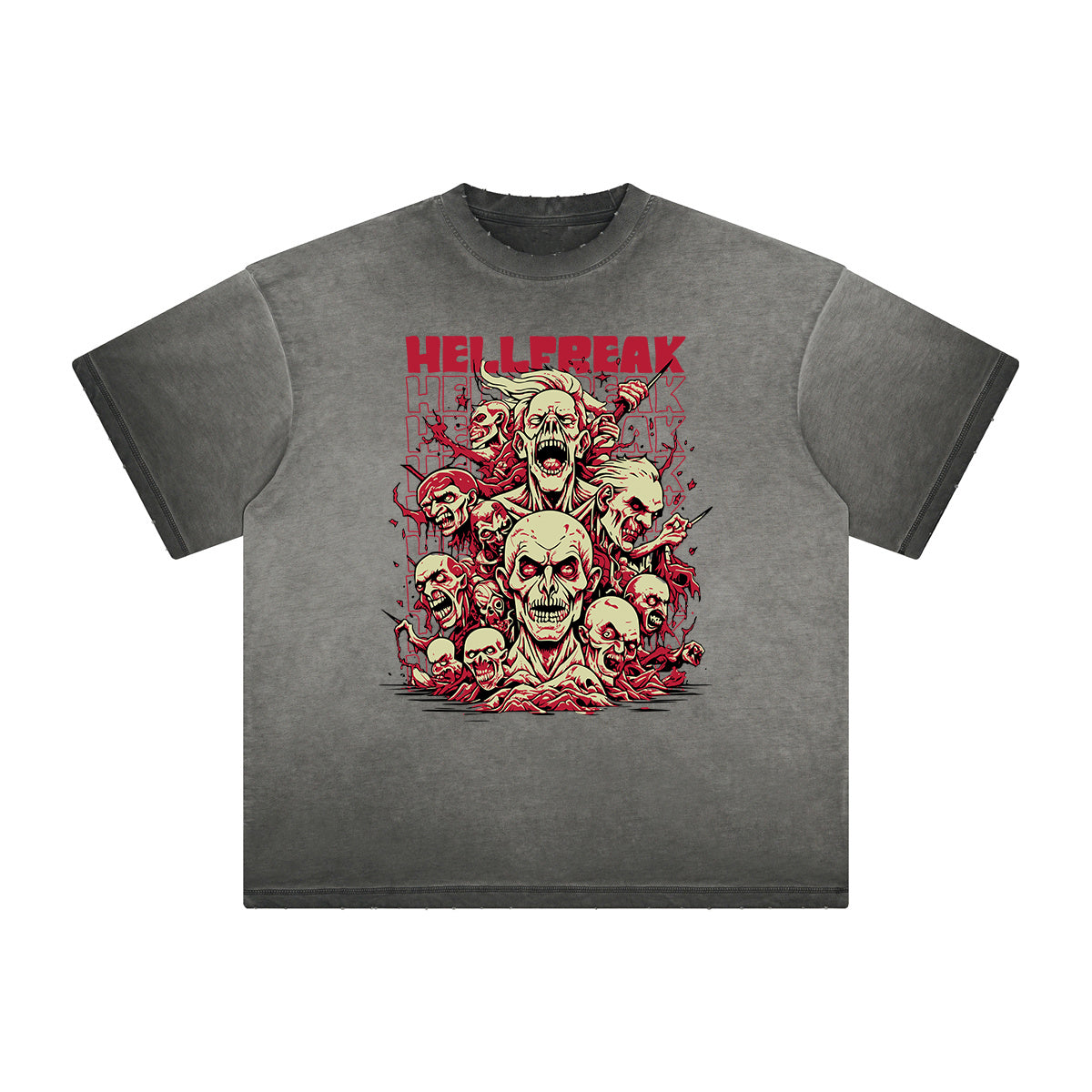 Vintage Frayed Rock Style Pattern Tee