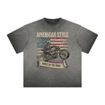 Vintage Frayed Rock Style Pattern Tee