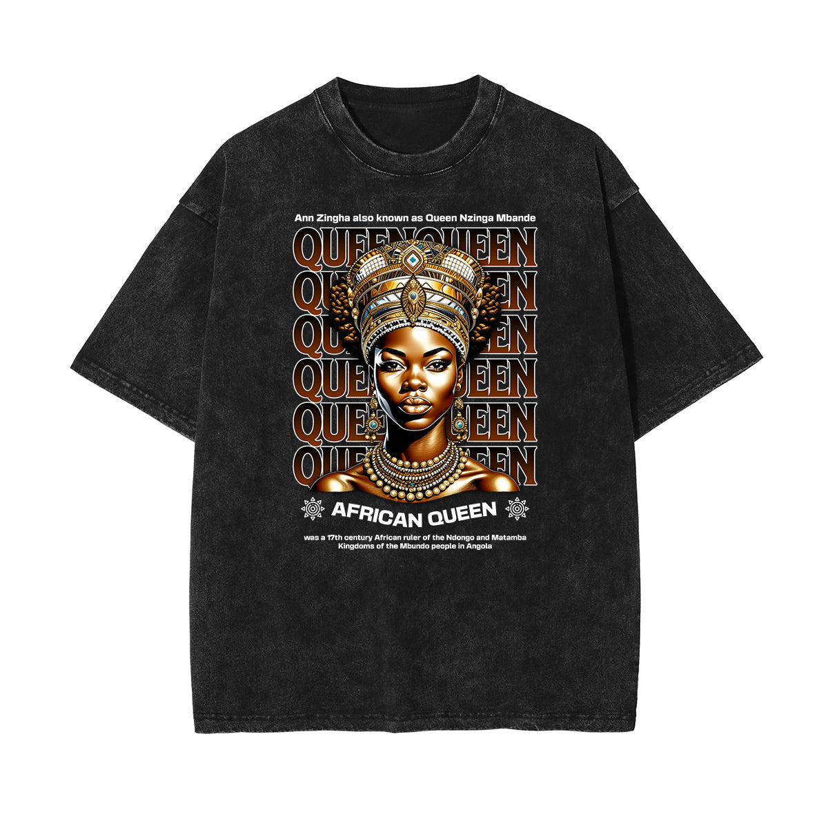 Washed African Totem Cotton Tee