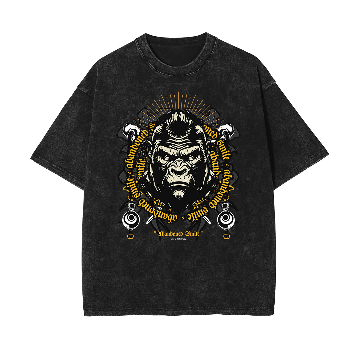 Washed African Totem Cotton Tee