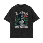 Washed African Totem Cotton Tee