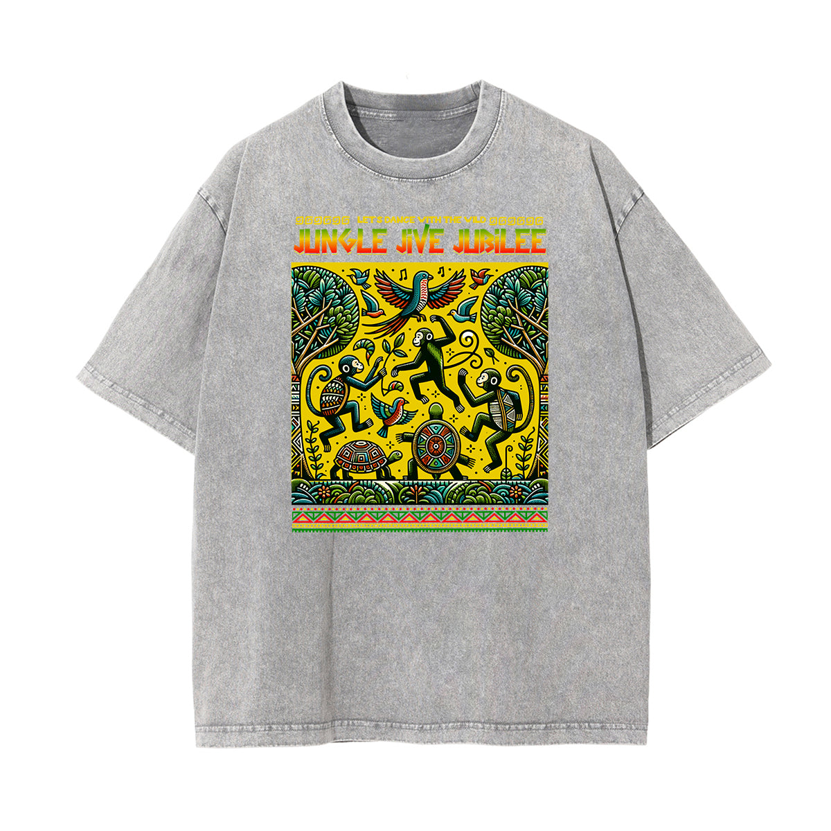 Stone Wash African Totem T Shirt