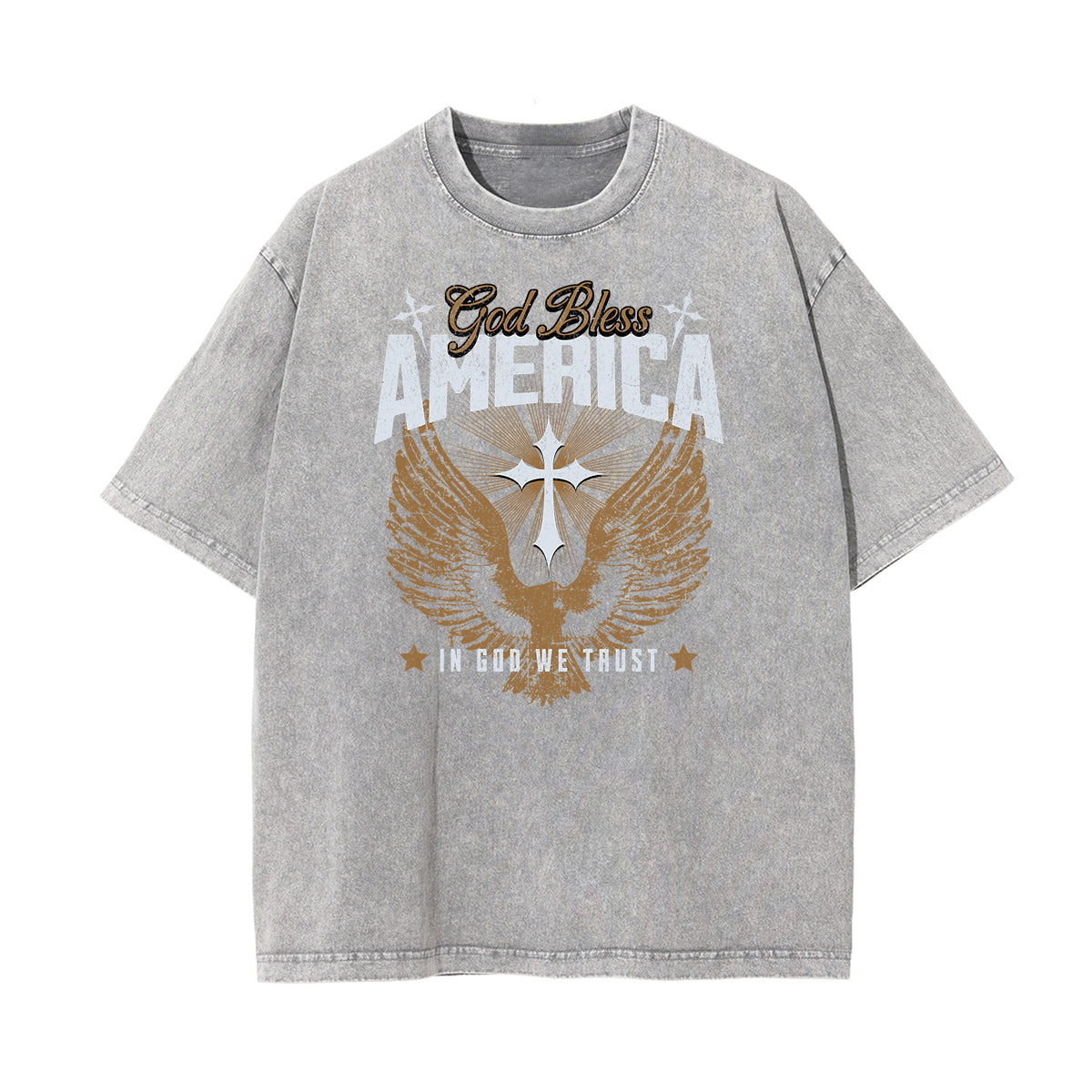 Stone Wash Gods & Faith Graphic Tee