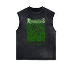Distressed Sleeveless Gods & Faith Pattern Tee