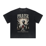 Thick Faded Fallen Angel Graphic T Shirt