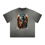 Vintage Frayed Fallen Angel Pattern Tee