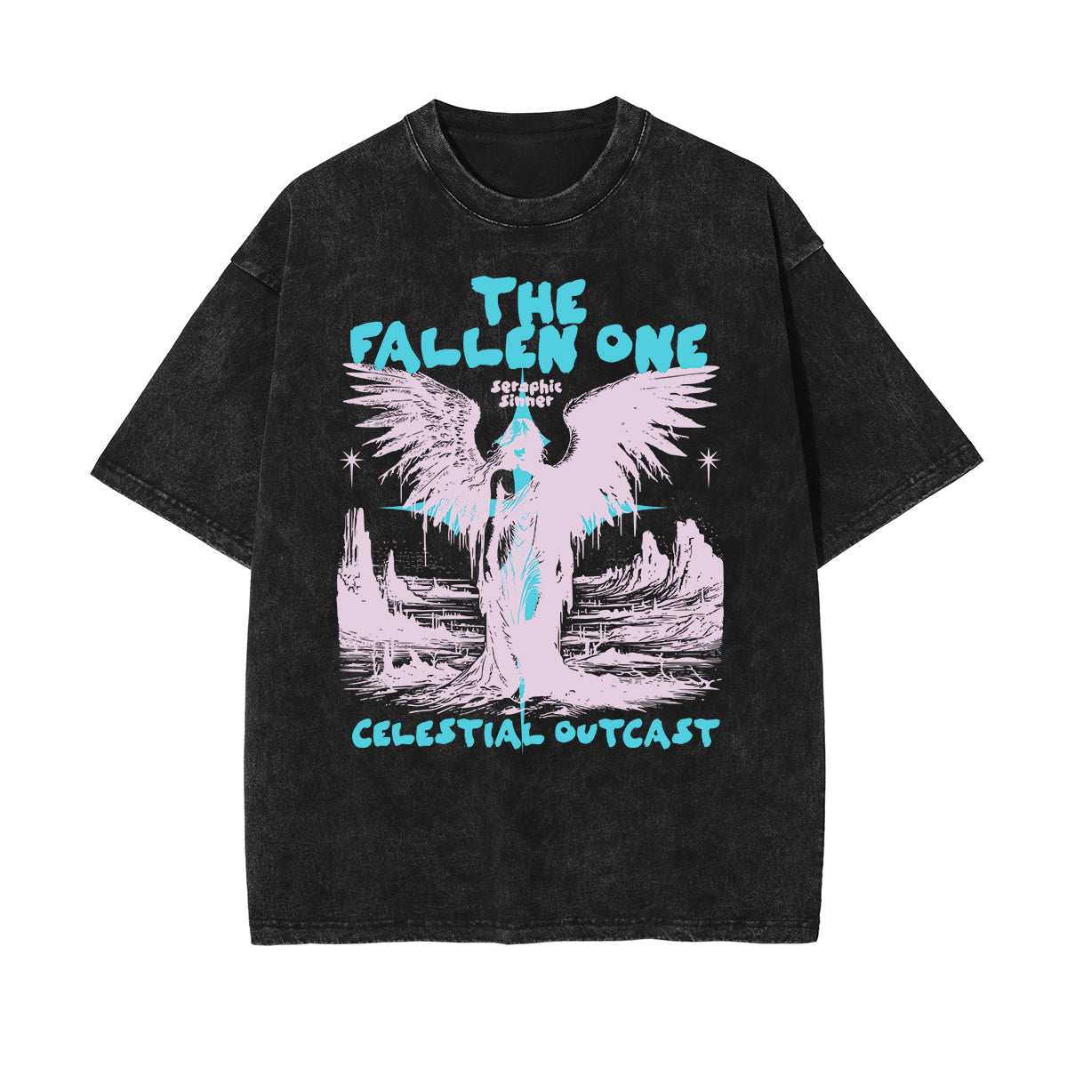 Washed Fallen Angel Graphic Cotton Tee