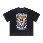 Thick Faded Fallen Angel Graphic T Shirt