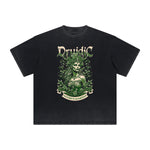 Camiseta vintage con estampado floral deshilachado
