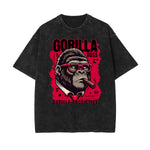 Stone Wash Gangster Style Pattern T Shirt