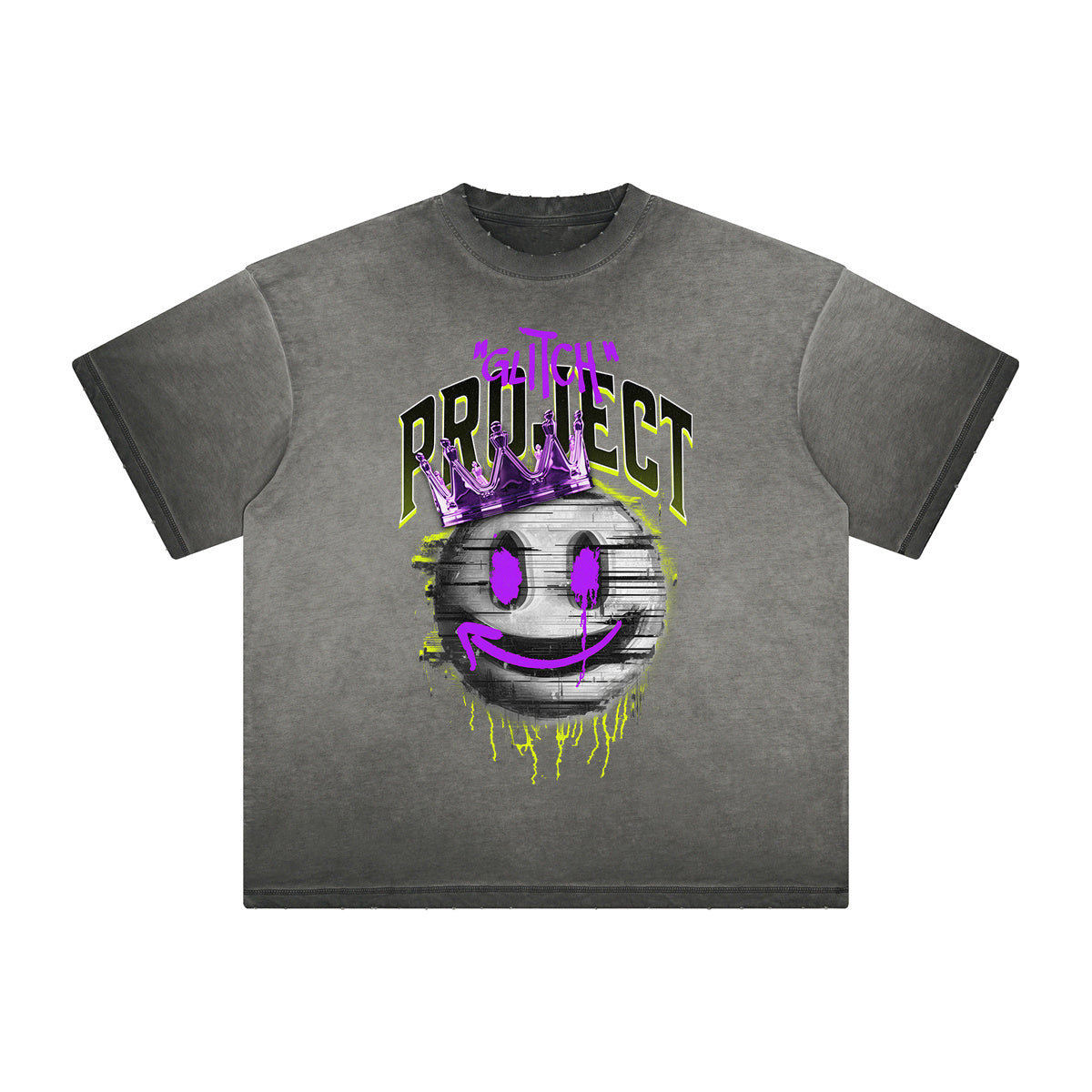 Vintage Frayed Graffiti Pattern Tee