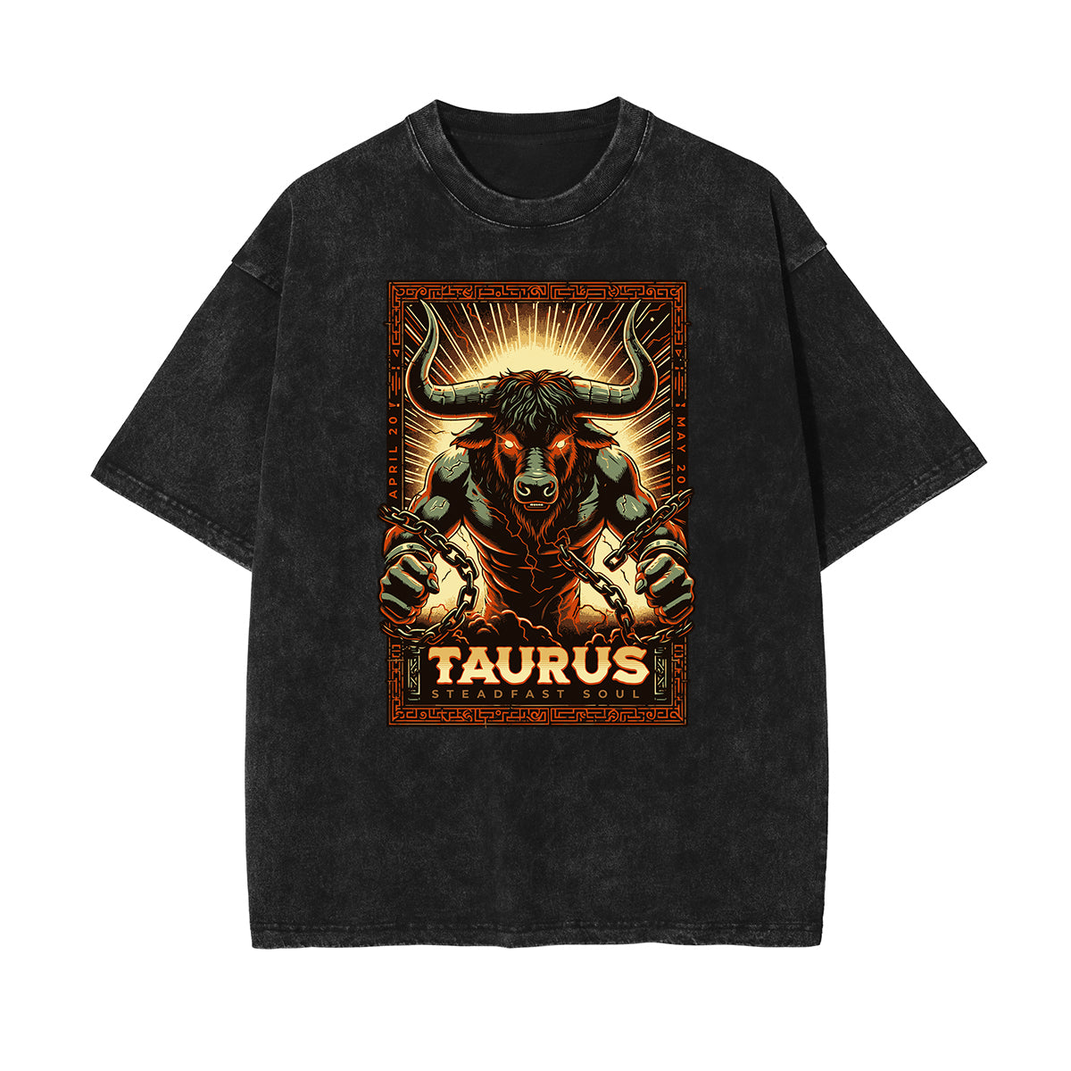 Washed Chinese Zodiac Graphic Cotton Tee