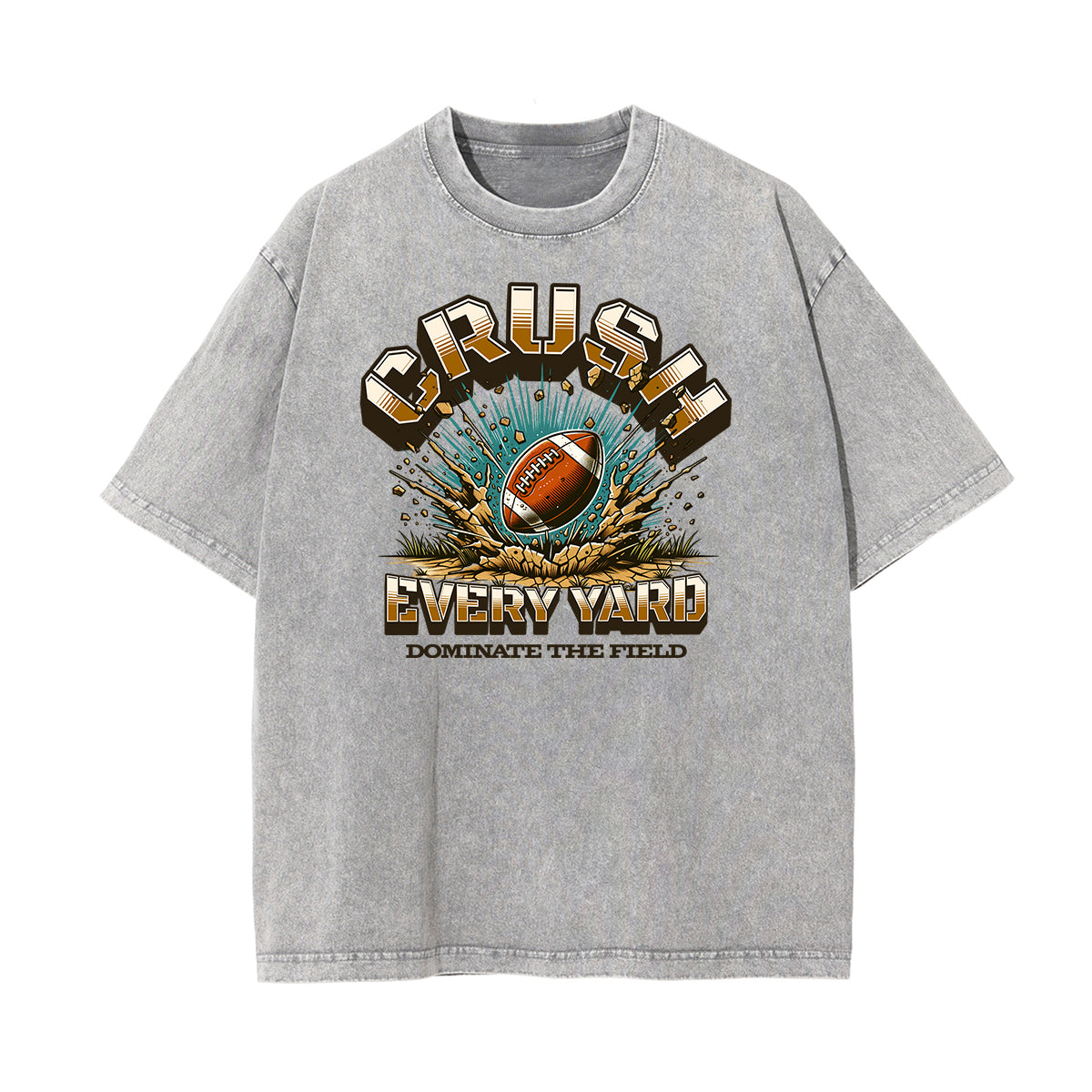 Camiseta con estampado retro revival lavado a la piedra