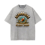 Camiseta con estampado retro revival lavado a la piedra