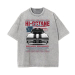 Camiseta con estampado retro revival lavado a la piedra