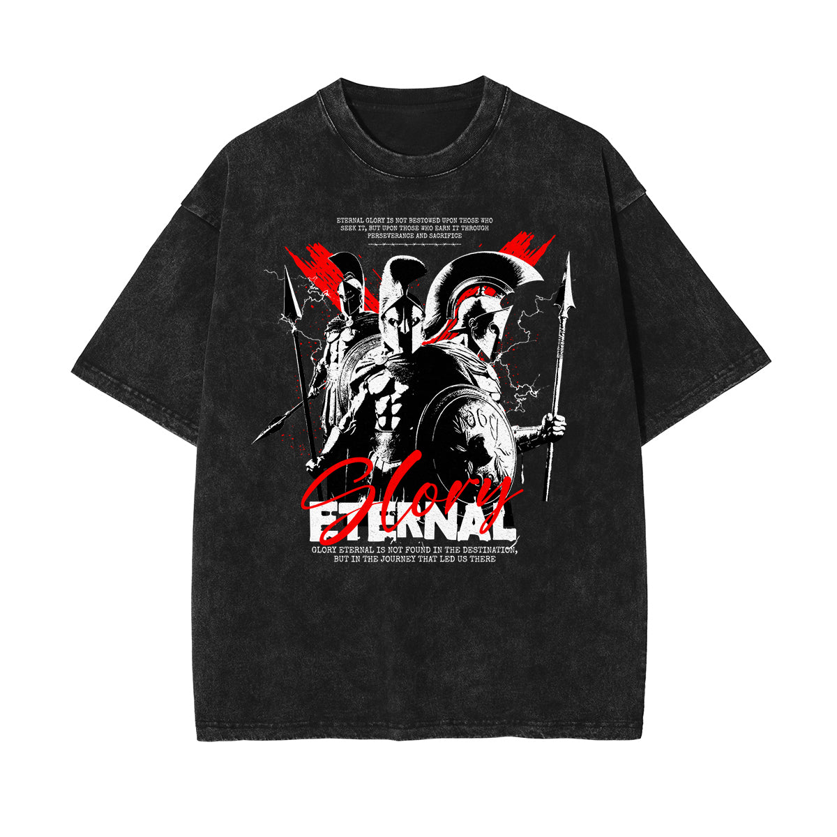 Washed Retro Revival Graphic Cotton Tee