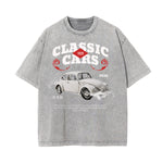 Camiseta con estampado retro revival lavado a la piedra