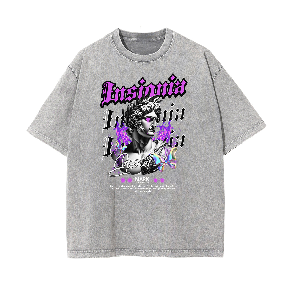 Stone Wash Abstract Art Pattern T Shirt