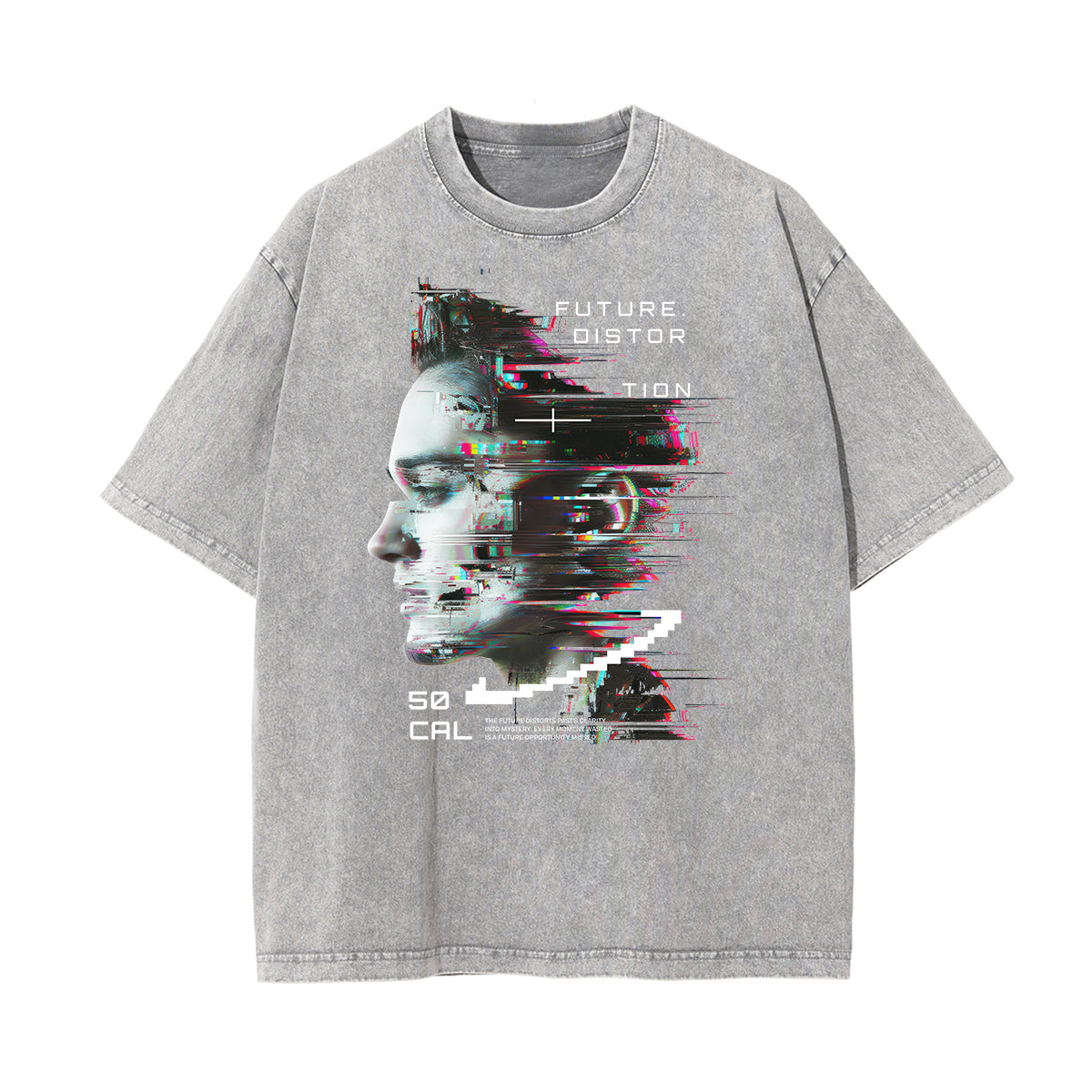 Stone Wash Abstract Art Pattern T Shirt