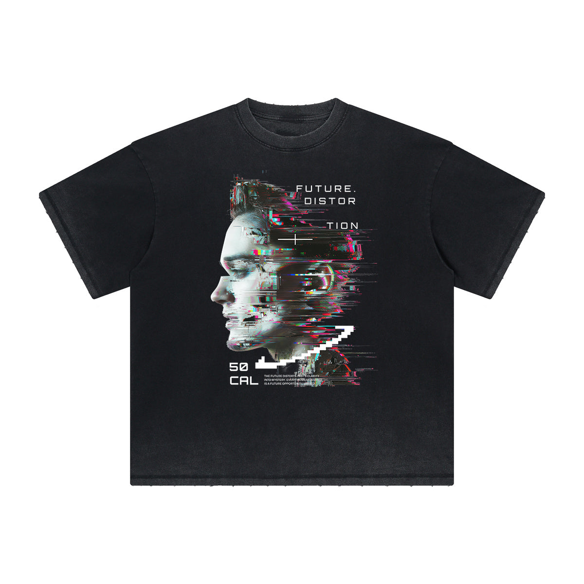 Thick Faded Abstract Art Graphic T Shirt