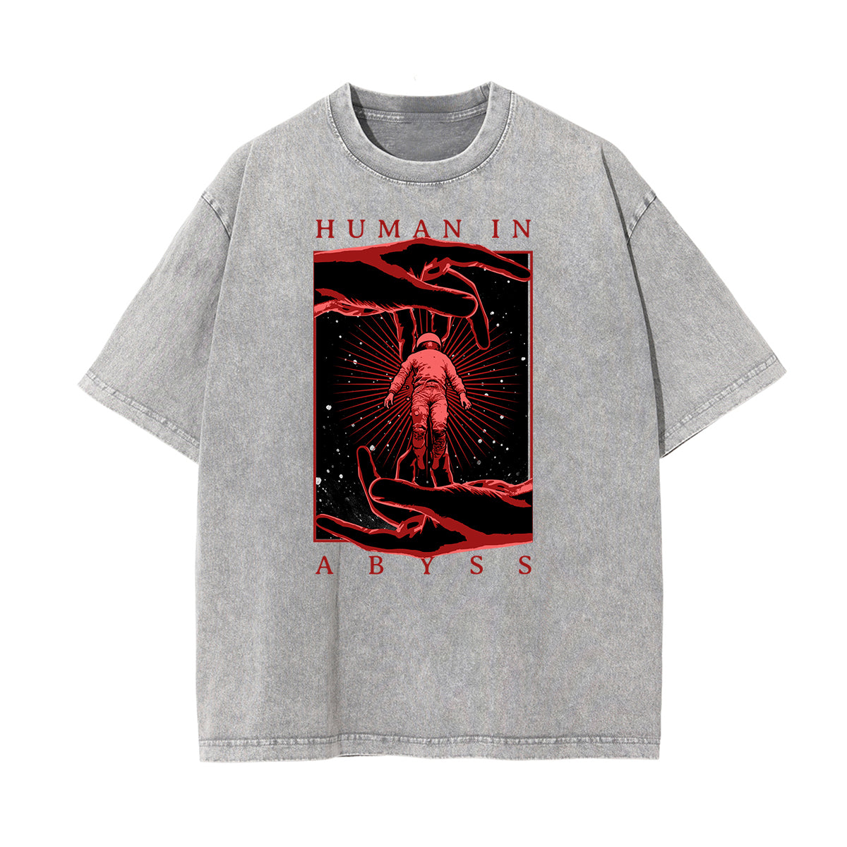 Stone Wash Abstract Art Pattern T Shirt