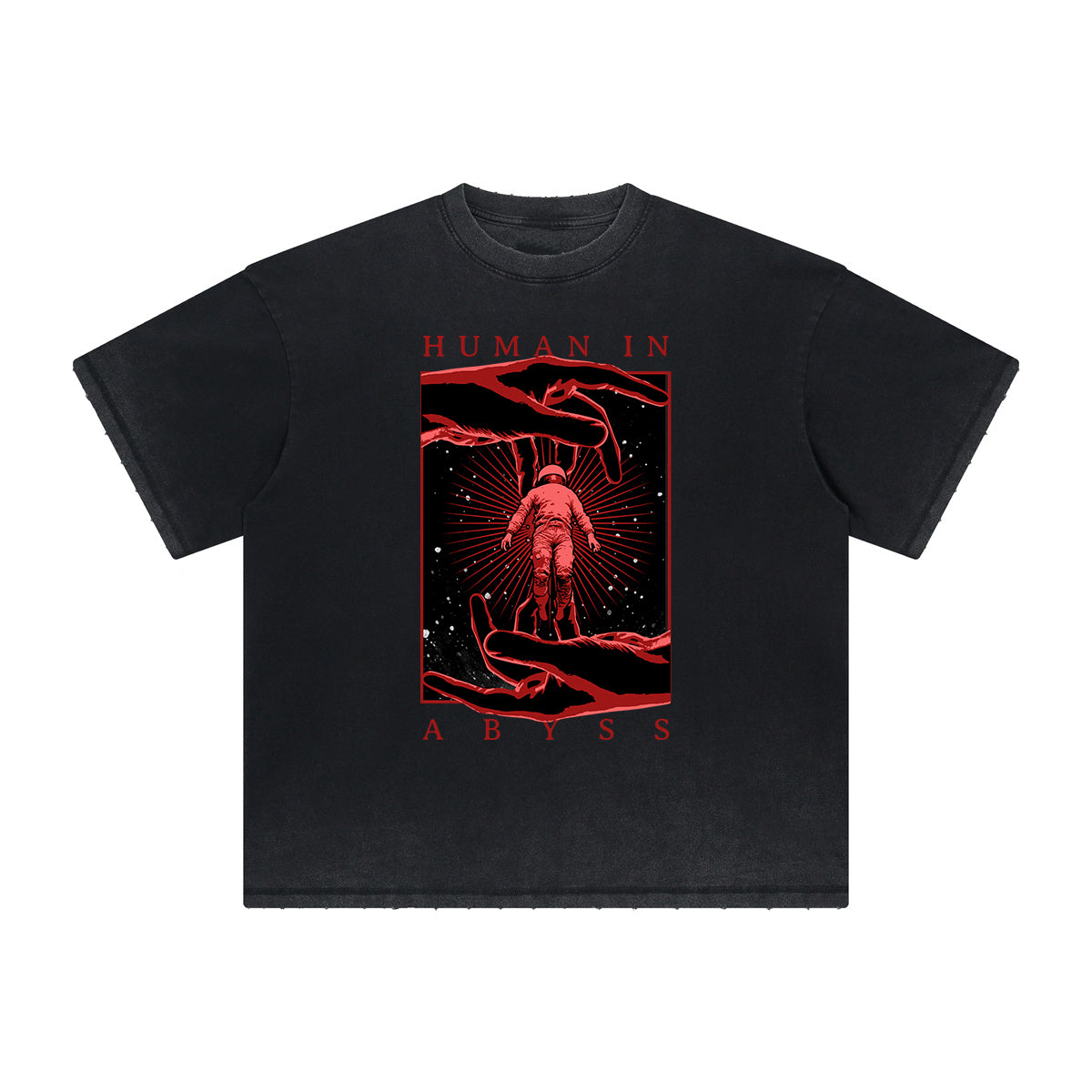 Thick Faded Abstract Art Graphic T Shirt