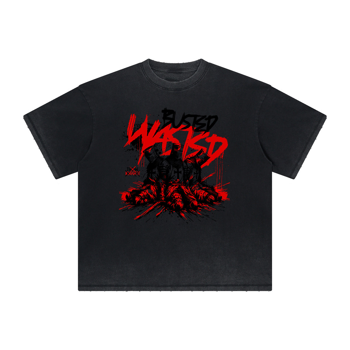 Thick Faded Abstract Art Graphic T Shirt