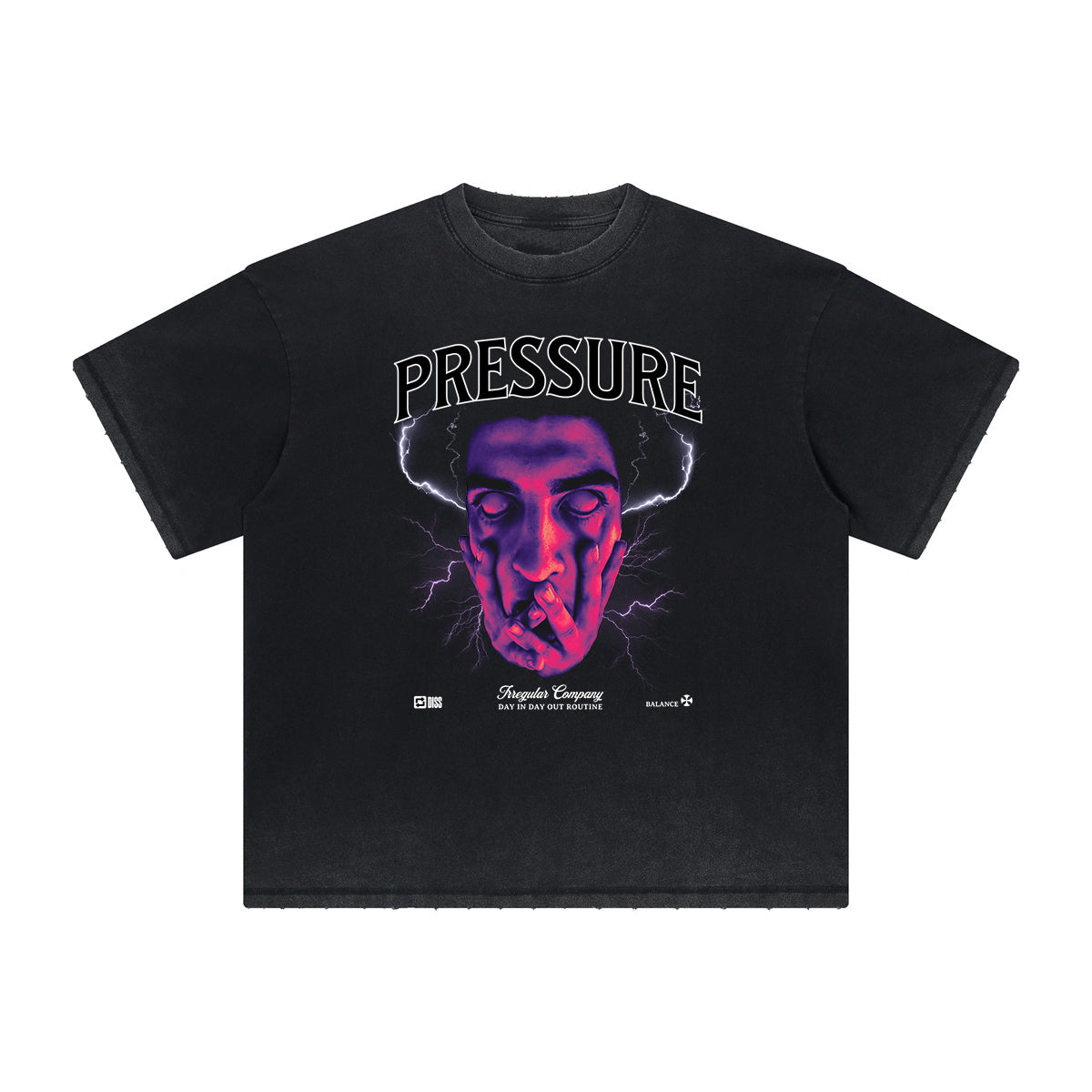 Thick Faded Abstract Art Graphic T Shirt