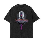Camiseta de algodón con gráfico de arte abstracto lavado