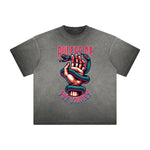 Thick Faded Snake Graphic T Shirt