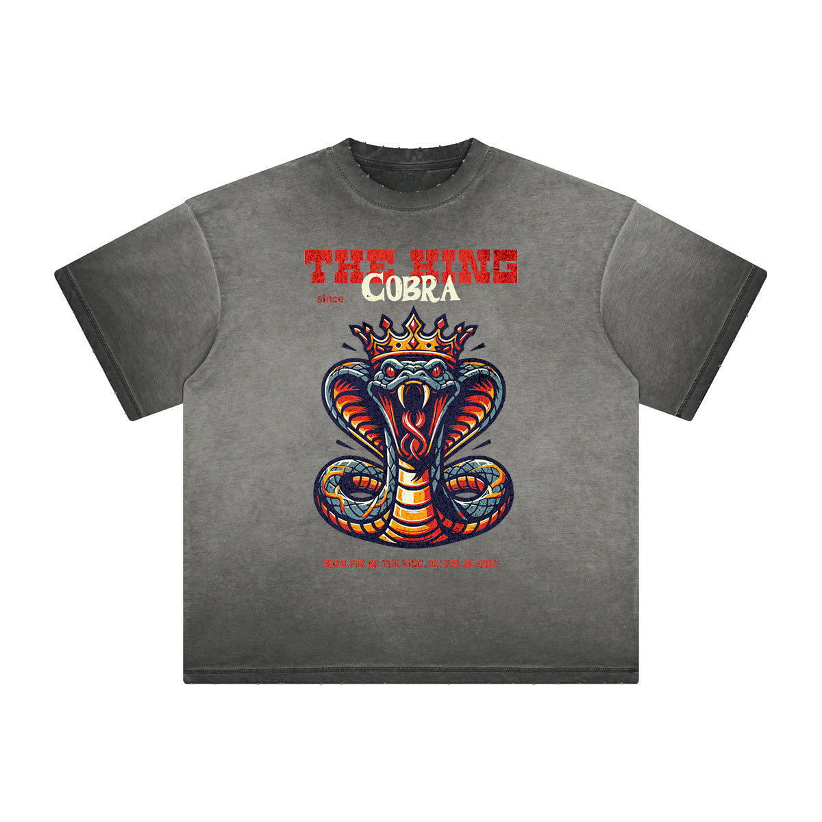 Thick Faded Snake Graphic T Shirt