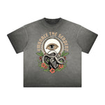 Thick Faded Snake Graphic T Shirt