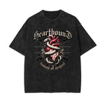 Camiseta de algodón con gráfico de serpiente lavada