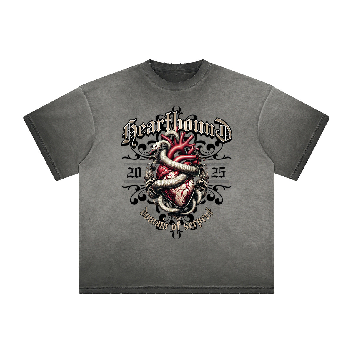 Thick Faded Snake Graphic T Shirt