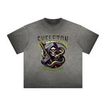 Thick Faded Snake Graphic T Shirt