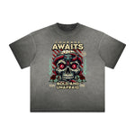 Thick Faded Snake Graphic T Shirt