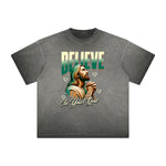 Vintage Frayed Jesus Pattern Tee