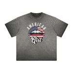 Thick Faded Red Lips Graphic T Shirt