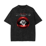 Washed Red Lips Graphic Cotton Tee