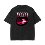 Washed Red Lips Graphic Cotton Tee