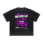 Vintage Frayed Red Lips Pattern Tee