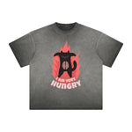 Vintage Frayed Cat Pattern Tee