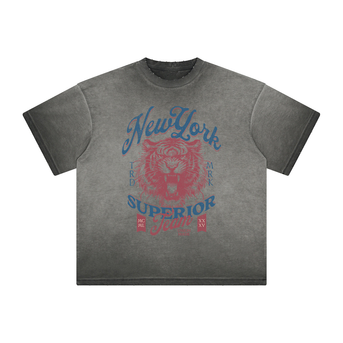 Vintage Frayed Tiger Pattern Tee