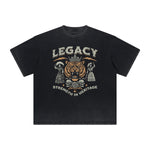 Thick Faded Tiger Graphic T Shirt